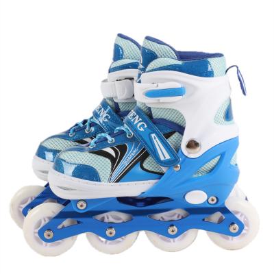 China 2021 Hot Selling Pp+net Cloth Professional Outdoor Sports Professional Flashing Mute Flash Wheel Skates Shoes For Kids for sale