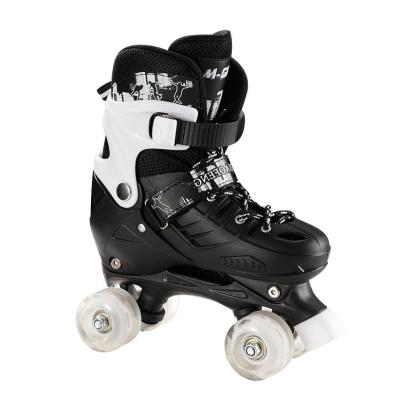 China PP+net Cloth Custom Roller Skate Adjustable Sizes Durable Comfortable Half-Soft Inline Skates Flashing Shoes for sale