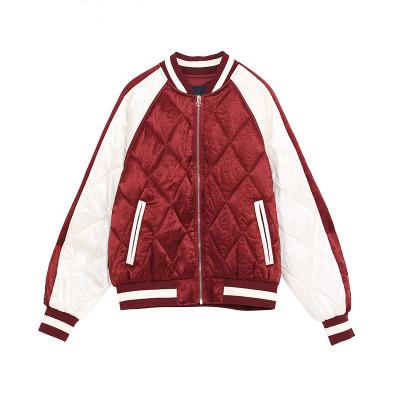 China Women Breathable High Quality Thick Cotton Quilted Coat Bomber Stripper Jacket for sale