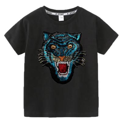 China Breathable Ready To Ship Short Sleeve GIRLS T-Shirt With Patches Kids Shirt For Girls for sale