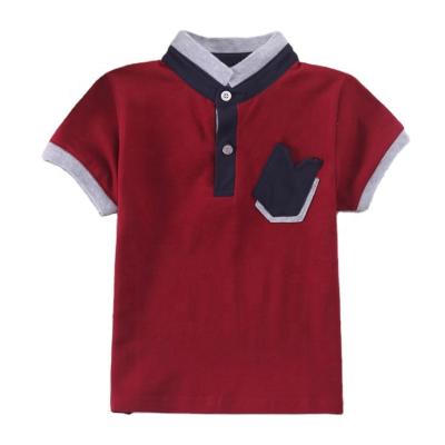 China 2021New Design Summer Boy's Anti-pilling Polo Shirt Short Sleeve Cotton Polo T-Shirt With Pocket For Kids for sale