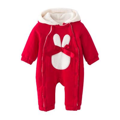 China Wholesale 100% Cotton Winter Long Sleeve Baby Rompers Christmas Baby Clothes for sale