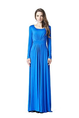 China Evening Women'S Long Sleeve Maxi Dresses , Rayon Spandex Maxi Dress Solid Color for sale