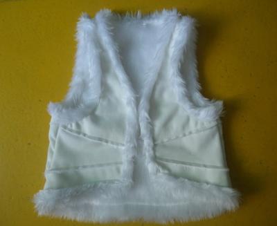 China Suede And Fur Joint Winter Vest Jackets , Warm Womens Sleeveless Vest Jacket for sale