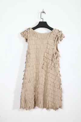 China Round Neck Short Sleeves Casual Summer Mini Dresses , Full Tassel Fringe Dress for sale