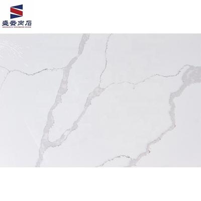 China Scratch / Stain / Heat / Chemical Resistant Artificial Calacatta Countertop 3m Engineered Quartz Stone Slab for sale