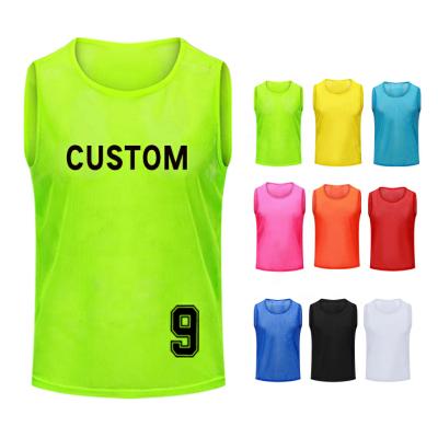 China Shirts & Tops Wholesale Custom Polyester Football Mesh Scrum Training Vests Football Bibs for sale