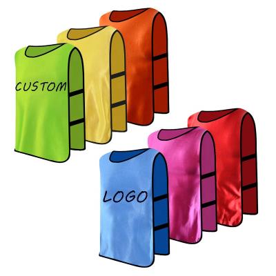 China Shirts & Tops Manufacturers Supply Custom Breathable Scrum Training Vests Sports Mesh Pennies Blank Soccer Bibs for sale