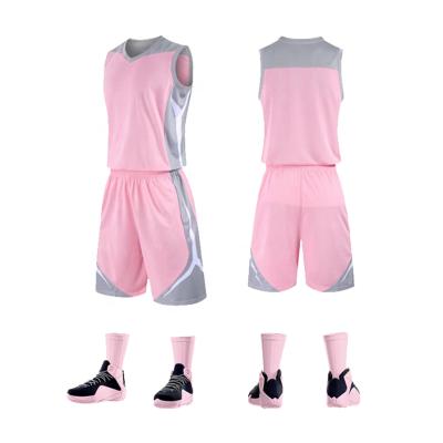 China Custom made high quality team women basketball shirt shorts tank top breathable wear for sale for sale