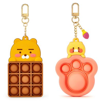 China Personality Key Chains Bag Pendant Custom High Quality 3D  Car Keychain Schoolbag Silicone Key Ring PVC keychain Rubber Cartoon Keychains for sale