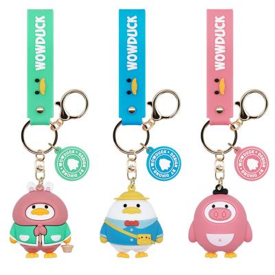 China Personality Key Chains Bag Pendant Custom High Quality 3D  Car Key chain Schoolbag Silicone Key Ring PVC keychain Rubber Cartoon Keychains for sale