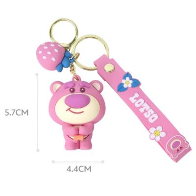 China Personality Key Chains Bag Pendant Custom High Quality 3D  Car Keychain Schoolbag Silicone Key Ring PVC keychain Rubber Cartoon Keychains for sale