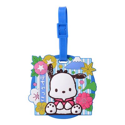 China Luggage Accessories Custom Soft Silicone Rubber Letter PVC Luggage Tag Travel Accessories Animal Cartoon Luggage Tags for sale