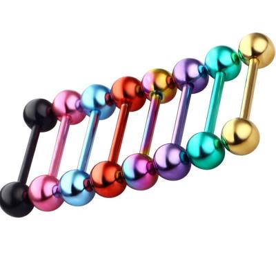 China FASHIONABLE Tongue Piercings Stainless Steels Tongue Rings Nipple Industrial Body Piercing Jewelry for sale