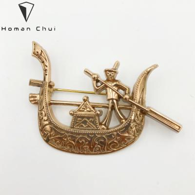 China China Boating Design Cheap Price Metal Badge / Metal Craft Decorative Pin For Clothing for sale