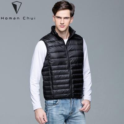 China New Classic Outdoor Waterproof Winter Down Vest Men's Slim Casual Light Weight Vest for sale