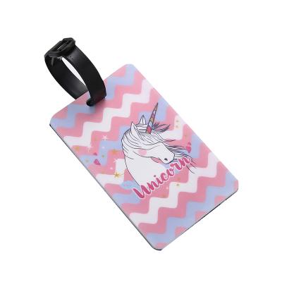 China Custom Durable Silicone Travel Airplane Bag Waterproof Leather Plastic Tag for sale