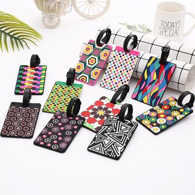 China Durable Custom Printing PU Leather Bag Goods TT Rubber Travel Luggage Tag Logo China Opp Sample Provided As Photo 5-7 Days 50pcs Homan for sale