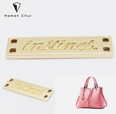 China Metal Custom Design Metal Logo Label For Women Bag for sale