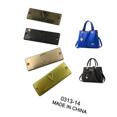 China Metal Metal Brand Logo Accessory Label for Bags and Apparel for sale