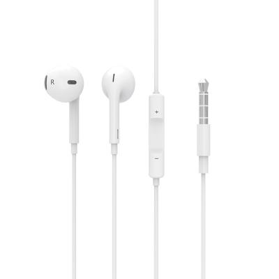 China High Quality Erfect Noise WOPOW WE02 Hot Selling 3.5MM Cable Bass Stereo White Earphone With Microphone Ear New Earphones Phone for sale