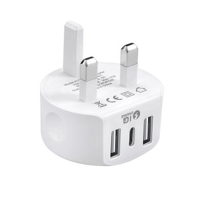 China Universal Mobile Phone Wopow A15 UK Plug Chargers Note Type C Camera USB Wall Charger 2.1a Charger for sale