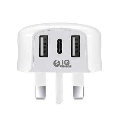 China WOPOW A15 Quick Charger QI 17W Plug Adapter Multi Port UK USB Type c Chargers For Mobile Phone for sale