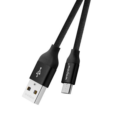 China WOPOW LC908 camera in stock black color cable for Samsung factory price braided cable for galaxy micro cable 2.4a for sale