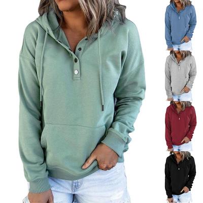 China Clothing Supplier Winter Anti-pilling Loose Drawstring Casual Long Sleeve Hooded With Full Pocket Women's Hoodies Women's Hoodies for sale