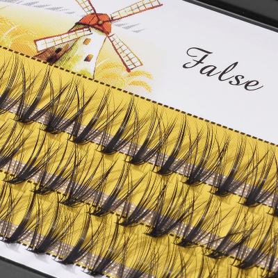 China Individual Makeup Mink Strands Cilia Super Cluster Eyelash Extension 3D Volume False Crisscross Natural Eyelashes 20D Effect for sale