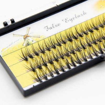 China Custom Box Crisscross Mink Eye Lash Extension Wholesalers Individual B Natural Curl Fans Eyelashes 0.03MM 20D Premade for sale