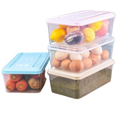 China Kitchen Sustainable Crisper Plastic Drawer Matching Container Food Egg Crisper Refrigerator Airtight Storage Box for sale