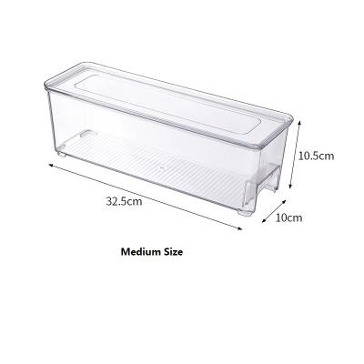 China Pet Food Stackable Clear Kitchen Fruit Vegetable Storage Bin Freezer Reference Refrigerator Storage Container Plastic Airtight Box Set With Lids for sale