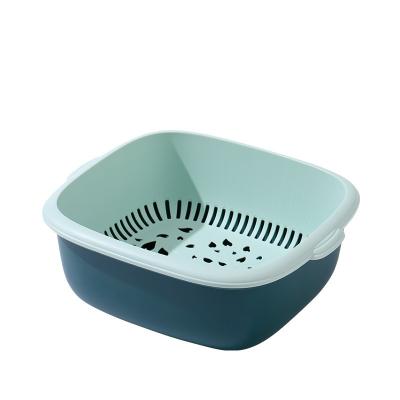 China fruit & Vegetables washing creative multi-color household kitchen fruit and vegetable folding drain basket household storage for sale