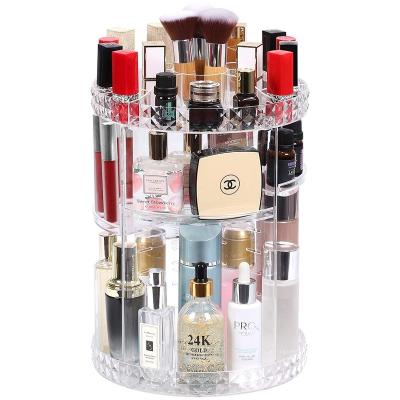 China 360 Rotation Cosmetic Holder 360 Degree Rotation Makeup Organize Rotating Makeup Organizer Organizador Giratorio Rotating Display Stand for sale