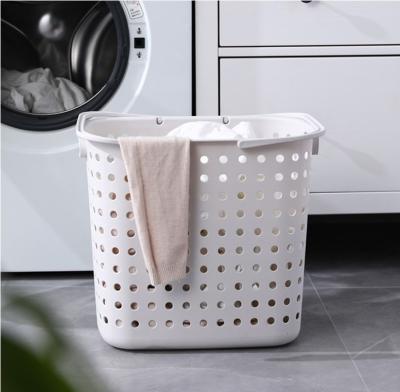 China A Hot Selling High Quality More Durable Plastic Storage Basket PP Rattan Laundry Basket Clothes Dirty Organizer for sale