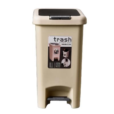 China Household Wholesale Kitchen Trash Hotel Bathroom Foot Stocked Plastic Nordic Trash Can for sale