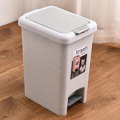 China Wholesale High Quality Bathroom Kitchen Foot Pedal Dust Bin Stocked Plastic Bin for sale