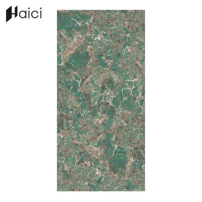 China High Temperature resistance 2023 New TV Background Amazon Green Sintered Stone 1600x3200x6mm Artificial stone slab for sale