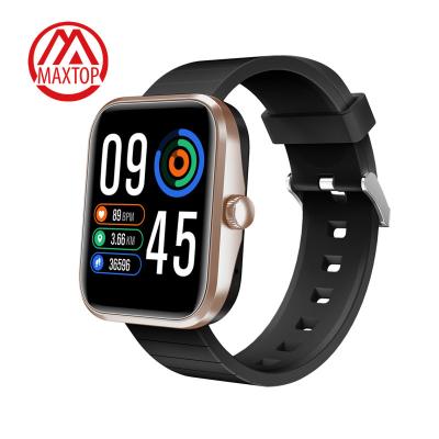 China Touch Screen Maxtop Android 4.4 Smart Watch New Leather Smart Watch For Men for sale