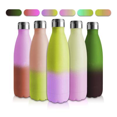 China PORTABLE Multi Color 350/500/750m/1L 18/8 Stainless Steel Sports Dual Wall Insulated Water Bottle Customized Logo Vauucm Flask for sale