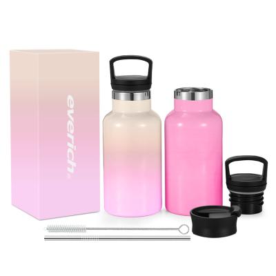 China PORTABLE High Quality Sports Water Bottle Stainless Steel Medium Mouth Water Bottle With Stainless Steel Lid for sale