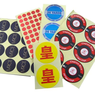 China Wholesale Customized Stickers Customized Logo Design Free PET Material Label Quality Sample Design Waterproof UV Resistant Anti-Frozen Heat Resistant Eco-Friendly for sale