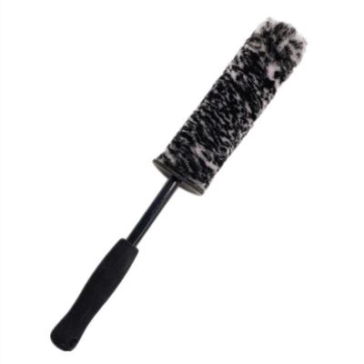 China Superfine Fiber Auto Car Wheel Hub Wash Sweep Long Handle Fiber Superfine Rim Brushes Car Tire Cleaning Brush for sale