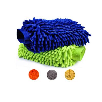 China 20*28cm Chenille Car Washing Microfiber Chenille Glove Auto Cleaning Gloves Dust Seal Window Wash Tool Home Cleaning Gloves for sale