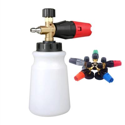 China Brass High Pressure Soap Foamer Snow Foam Lance Foam Cannon Car Clean Foam Generator With 1/4 Quick Connector for sale