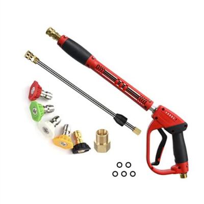 China 40 Inch Car Wash, 5000 PSI High Pressure Power Seal Gun with Replacement Extension Wand, M22-14/15mm Mount, 5 Jet Tips for sale