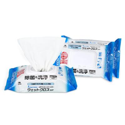 China Stocked High Quality Surface Cleaner 30pcs Per Pack Disposable Floor Wet Wipes for sale