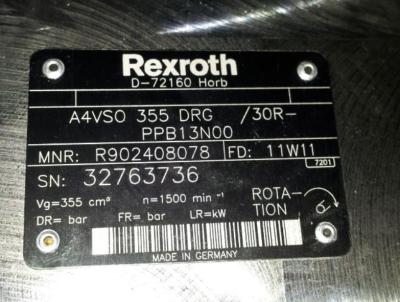 Cina Disponibile di riserva della pompa a pistone A4VSO355DR/30R-PPB13N00 di serie di Rexroth A4VSO355 in vendita