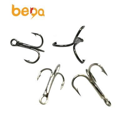 China Many Colors Stainless Steel High Carbon Treble Fishing Swivel Hooks Blood Tank Treble Hook 1#-16# for sale